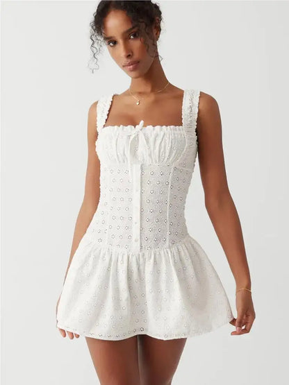 Summer Wedding Style Floral Eyelet Lace Dress