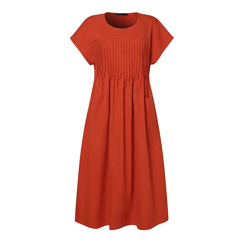 Summer A-Line Midi Dress for Casual Events