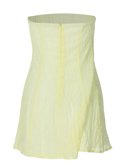 Textured Strapless Bow Dress for Women