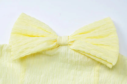 Textured Strapless Bow Dress for Women