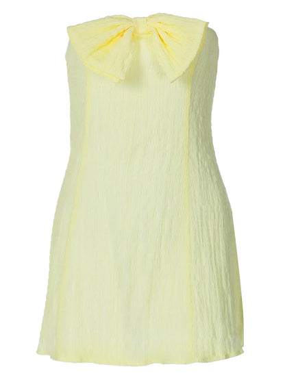 Textured Strapless Bow Dress for Women