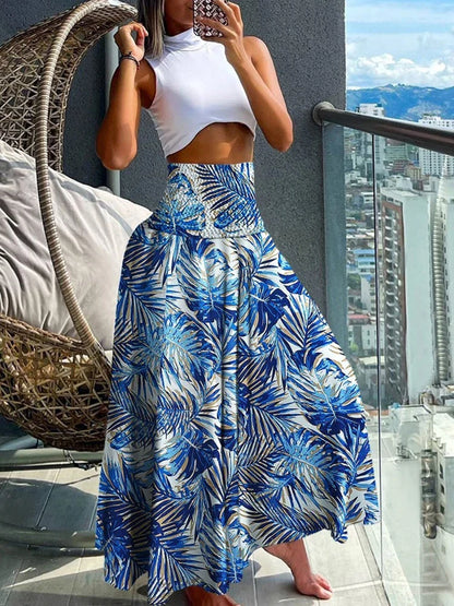 Summer Skirts- Floral Skirt Perfect for Beach Adventures- - Pekosa Women Fashion