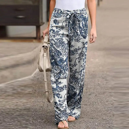 Summer Adventure Botanical Wide-Leg Pants