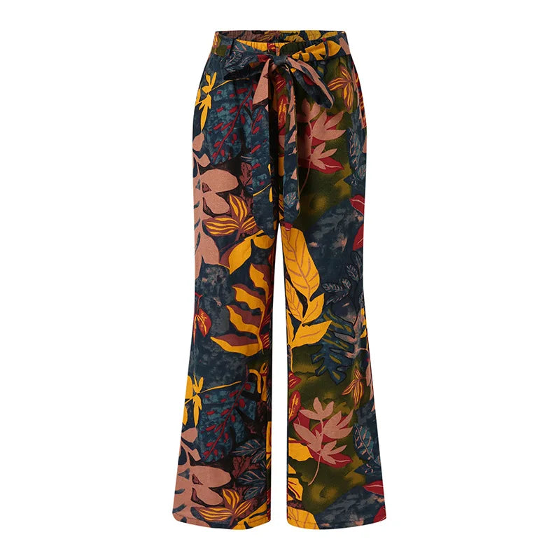 Hose mit weitem Bein „Summer Adventure Botanical“