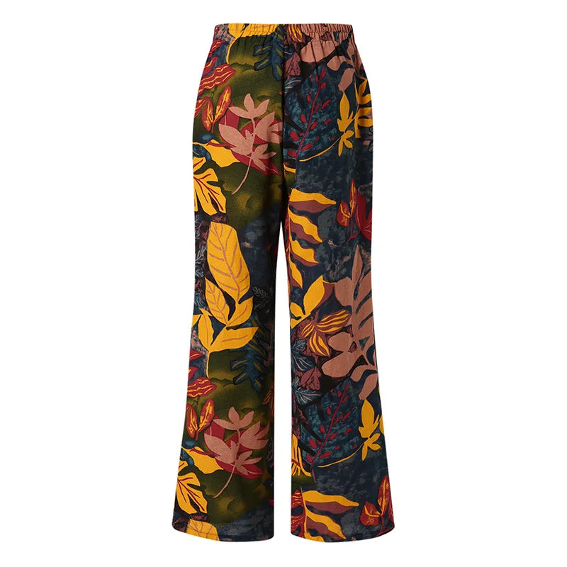 Hose mit weitem Bein „Summer Adventure Botanical“