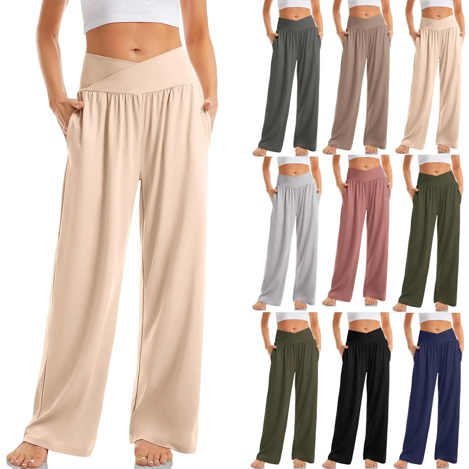 Summer Pants- Wide-Leg Pants Perfect for Everyday Casual Outfits- - Pekosa Women Fashion