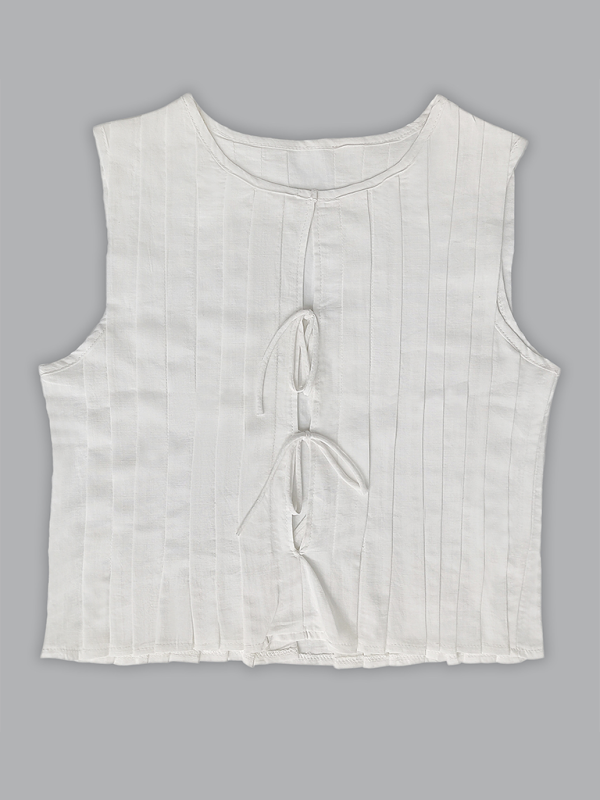 Tie-Up Summer Flared Vest