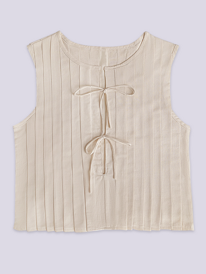 Tie-Up Summer Flared Vest