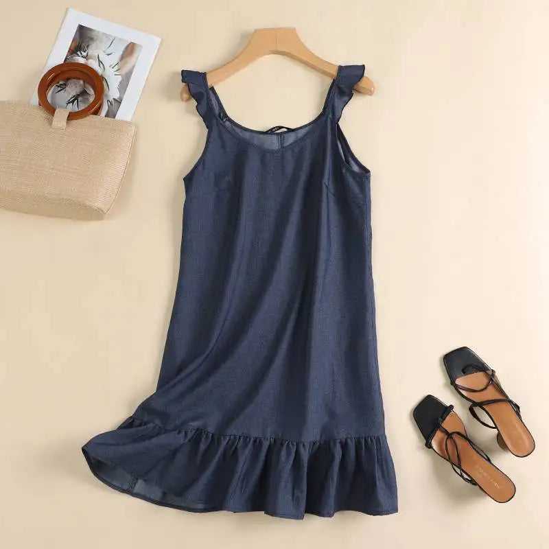 Sundresses- Cute Dress in Soft Cotton Blend for Everyday Wear- - Pekosa Women Fashion