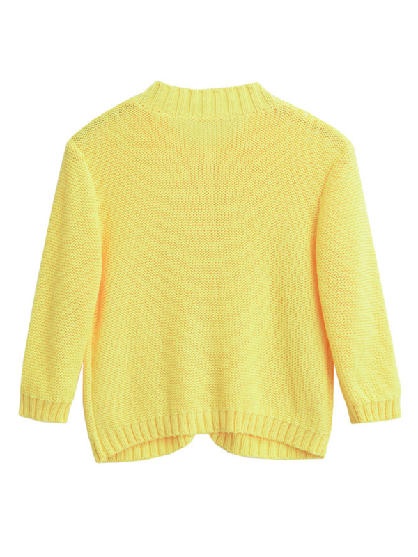 Sweater Cardigans- Fall Layering Piece Yellow Cardigan Sweater for Women- - Pekosa Women Fashion