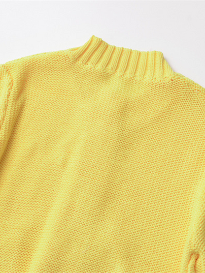 Sweater Cardigans- Fall Layering Piece Yellow Cardigan Sweater for Women- - Pekosa Women Fashion