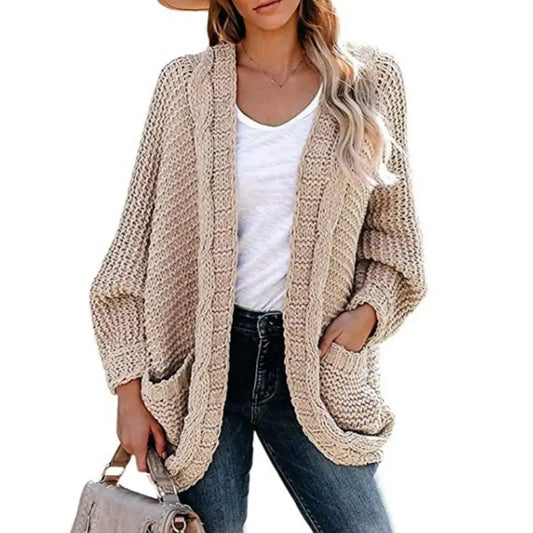 Sweater Cardigans- Slouchy Knit Open Front Cardigan for Women- - Pekosa Women Fashion