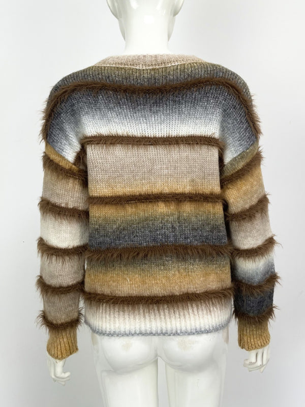 Sweaters - Boho Fringe Sweater Rainbow Jumper