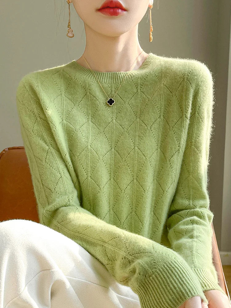 Sweaters - Classic Argyle Wool Sweater Merino Jumper