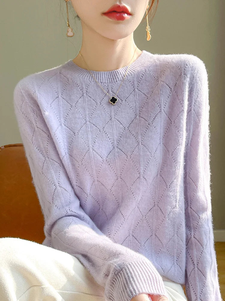 Sweaters - Classic Argyle Wool Sweater Merino Jumper