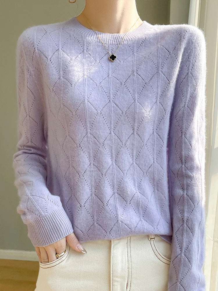 Sweaters - Classic Argyle Wool Sweater Merino Jumper