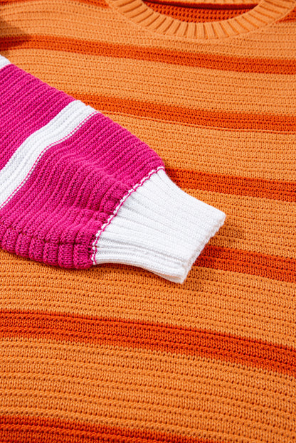 Sweaters - Colorblock Sweater for Fall/Winter Striped Jumper