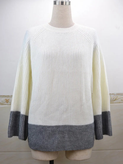 Sweaters - Crewneck Oversized Patchwork Sweaters