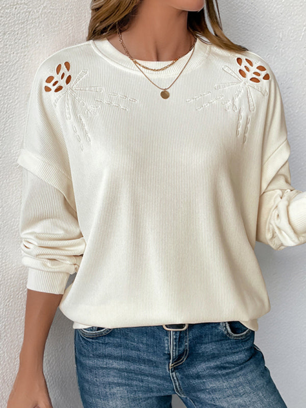 Sweaters - Embroidered Casual Oversized Sweater for All Seasons