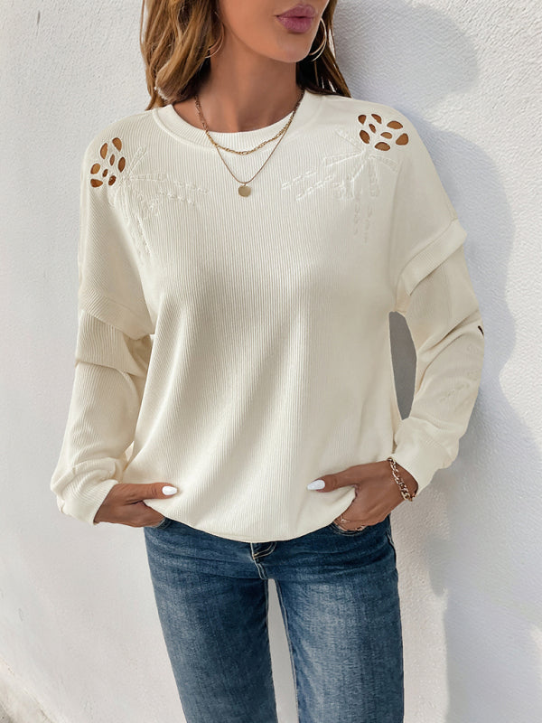 Sweaters - Embroidered Casual Oversized Sweater for All Seasons