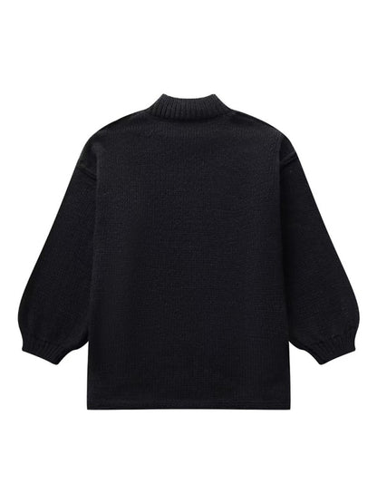 Sweaters - Exposed Seam Sweater Knit Oversized Jumper