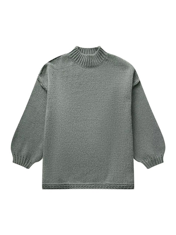 Sweaters - Exposed Seam Sweater Knit Oversized Jumper