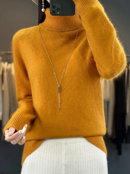 Sweaters - Fall/Winter Cashmere Sweater for Women Turtleneck Jumper