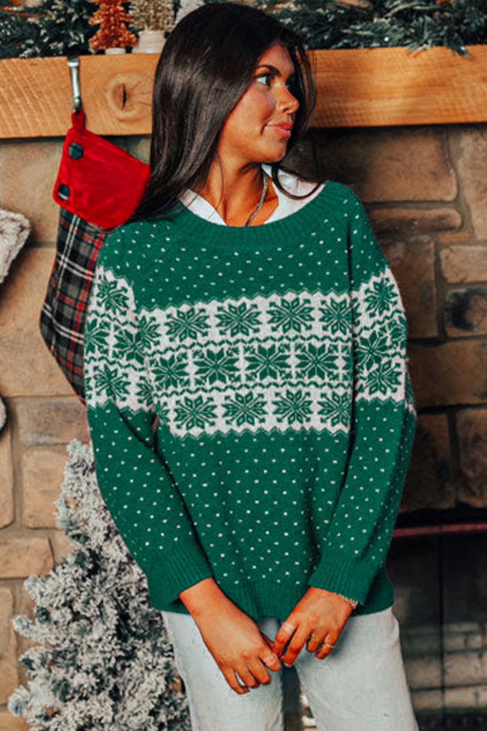 Sweaters - Festive Snowflake Christmas Sweater Holiday Jumper