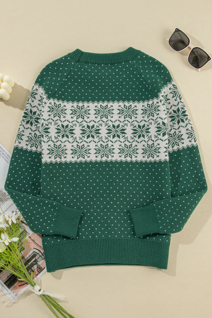 Sweaters - Festive Snowflake Christmas Sweater Holiday Jumper