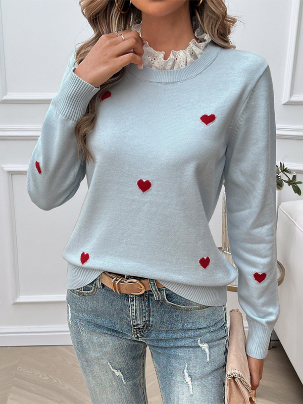 Pull vert confortable Heartfelt Jumper pour femme