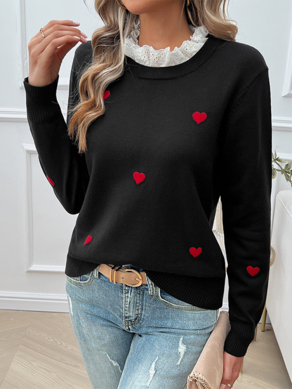 Heartfelt Jumper Bequemer grüner Pullover für Damen