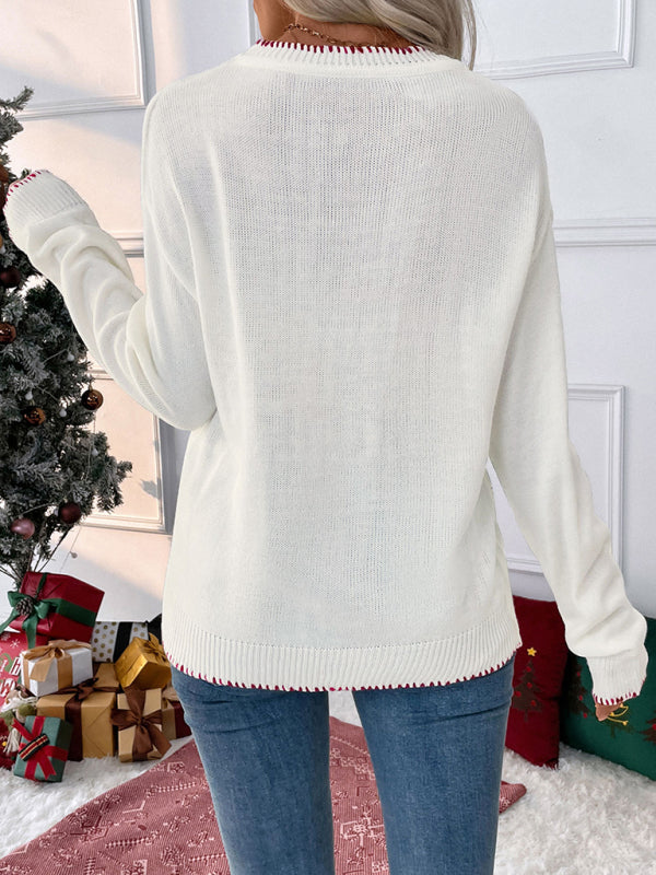 Sweaters - Holiday Cheer Bow Sweater Xmas Knitted Jumper