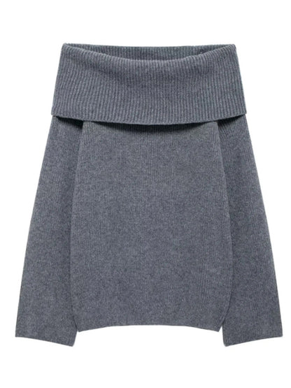 Sweaters - Off-Shoulder Knit Sweater Warmth & Style Jumper