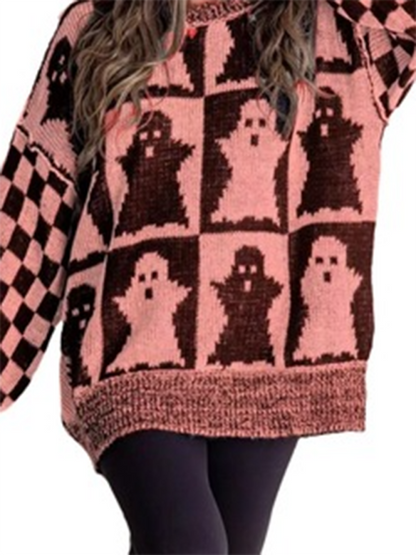 Sweaters - Oversized Halloween Sweater Ghost Jumper