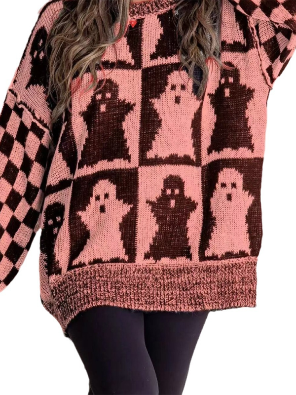 Sweaters - Oversized Halloween Sweater Ghost Jumper