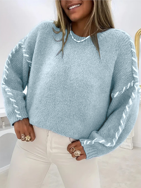 Sweaters - Oversized Knit Sweater Assembly Fat Yarn