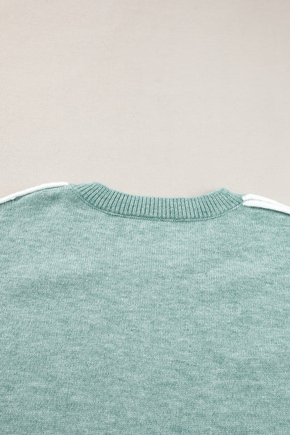 Sweaters - Warm Colorblock Sweater for Women