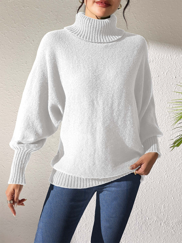 Sweaters- Women’s Solid Knitting Jumper – Warm Turtleneck Sweater for Winter- - Pekosa Women Fashion