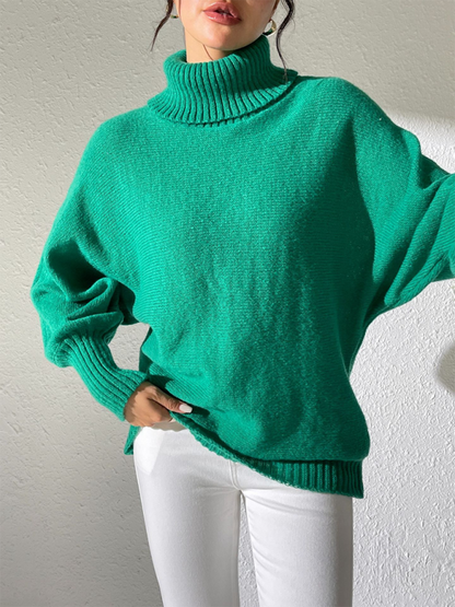 Sweaters- Women’s Solid Knitting Jumper – Warm Turtleneck Sweater for Winter- - Pekosa Women Fashion