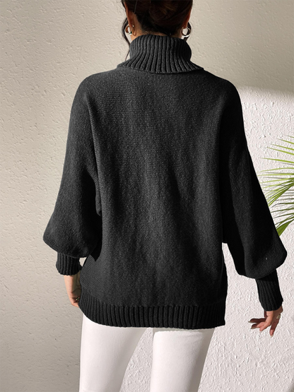 Sweaters- Women’s Solid Knitting Jumper – Warm Turtleneck Sweater for Winter- - Pekosa Women Fashion