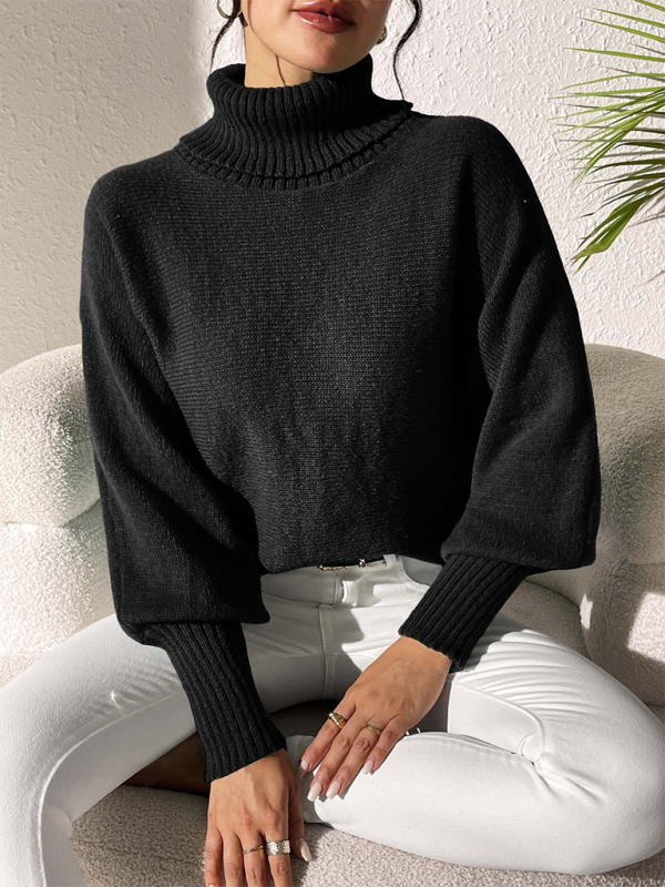 Sweaters- Women’s Solid Knitting Jumper – Warm Turtleneck Sweater for Winter- - Pekosa Women Fashion