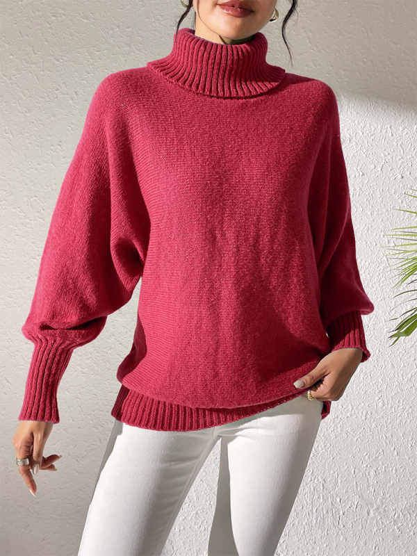 Sweaters- Women’s Solid Knitting Jumper – Warm Turtleneck Sweater for Winter- - Pekosa Women Fashion