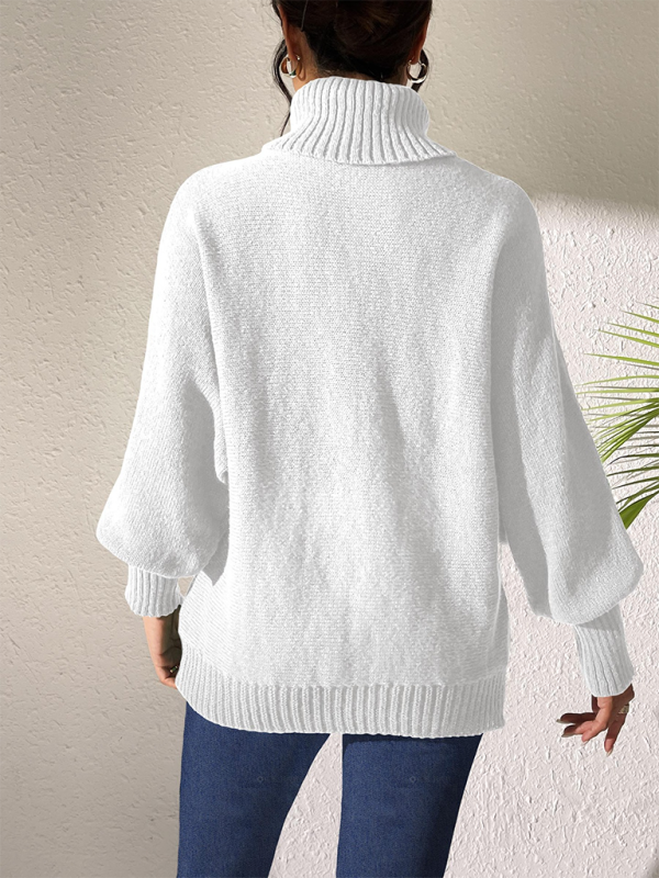 Sweaters- Women’s Solid Knitting Jumper – Warm Turtleneck Sweater for Winter- - Pekosa Women Fashion