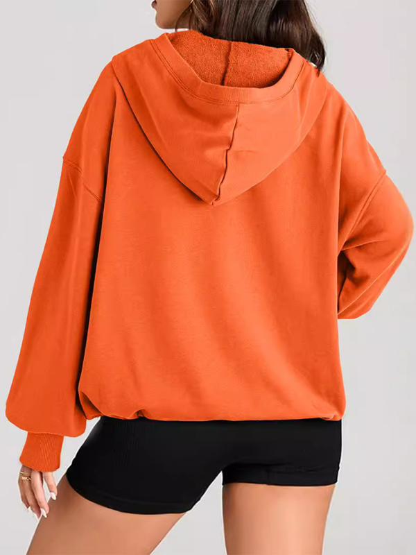 Sweatshirt Hoodies - Classic Solid Long Sleeve Half Zippered Hoodie Modern Colors