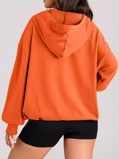 Sweatshirt Hoodies - Classic Solid Long Sleeve Half Zippered Hoodie Modern Colors