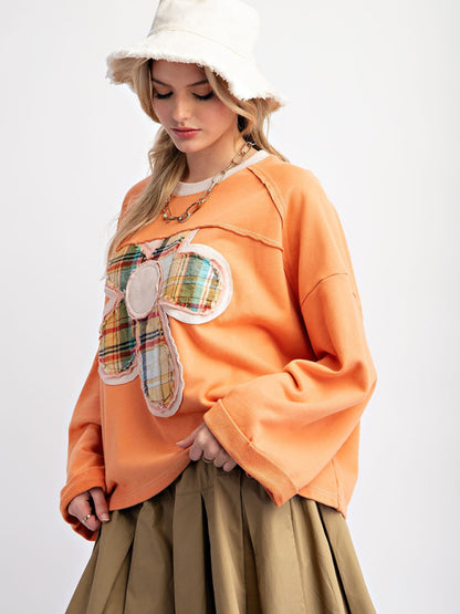 Sweatshirts - Artisan Patchwork Top Creative Boho Sweater