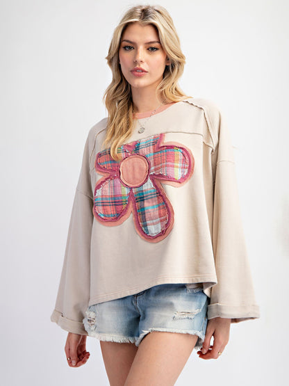 Sweatshirts - Artisan Patchwork Top Creative Boho Sweater