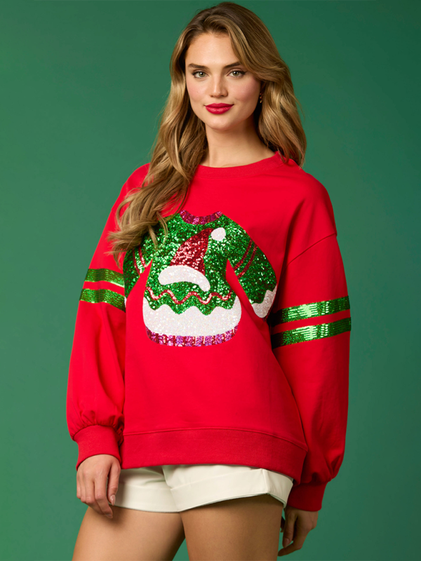 Sweatshirts - Christmas Elf Sparkle Sweatshirt for Women