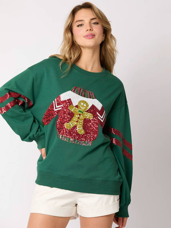 Sweatshirts - Christmas Elf Sparkle Sweatshirt for Women