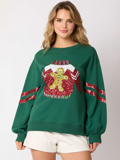 Sweatshirts - Christmas Elf Sparkle Sweatshirt for Women